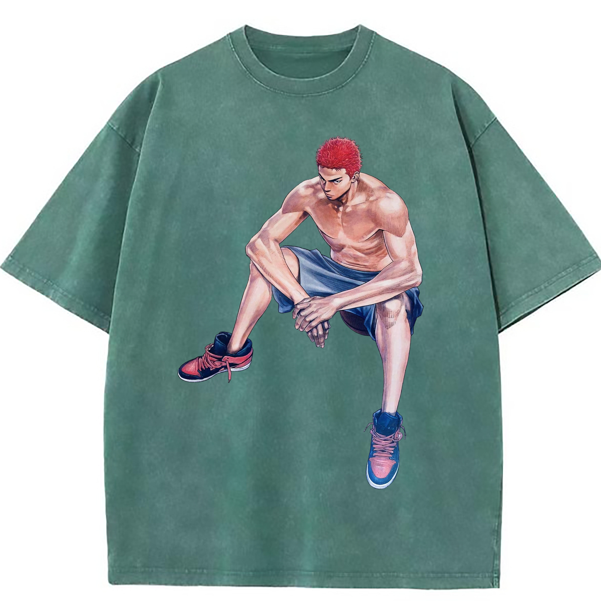 （画像用） SLAM DUNK／スラムダンク 綿100% ヴィンテージ風 半袖Tシャツ（フロントプリント）